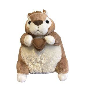 Plush Squirrel Toy Holding Acorn 8" Unipak Designs 2024 Soft Stuffed Animal Gift